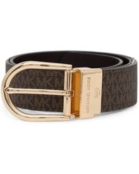 MICHAEL Michael Kors - Monogram-Print Reversible Belt - Lyst