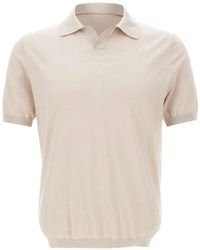 Kangra - Ribbed V-Neck T-Shirt - Lyst