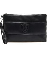 Blauer - Crest-Appliqué Clutch Bag - Lyst