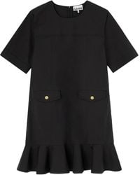 Ganni - Mini Ruffled Pocket Dress - Lyst