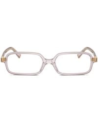 Miu Miu - Rectangle-Frame Glasses - Lyst