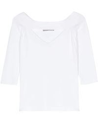 D.exterior - Cut-out Fine-ribbed Top - Lyst
