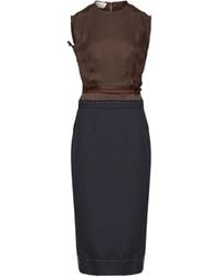 Maison Margiela - Chocolate Poly-Wool Dress - Lyst
