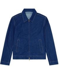 DIESEL D-Marge-S Denim Jacket in Black for Men | Lyst