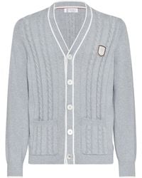 Brunello Cucinelli - ケーブルニット カーディガン - Lyst
