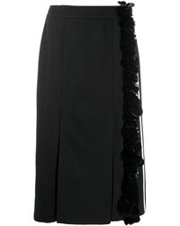 Prada Verzierter Rock - Schwarz