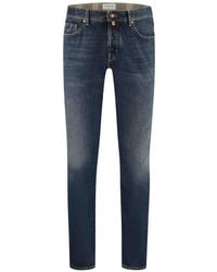 Jacob Cohen - Logo-Patch Whiskered Jeans - Lyst