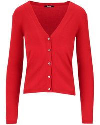 LA ROSE - V-Neck Button-Up Cardigan - Lyst