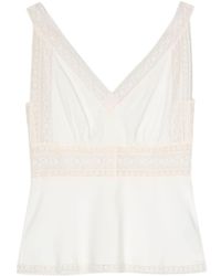 P.A.R.O.S.H. - Lace-detail Sleeveless Blouse - Lyst