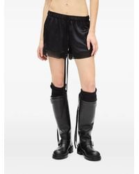 Ann Demeulemeester - Anda Lace-Trim Satin Shorts - Lyst