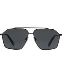 Dolce & Gabbana - Stefano Zonnebril Met Piloten Montuur - Lyst