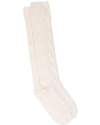 LA ROSE - Cable-Knit Socks - Lyst