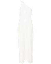 Calvin Klein - Robe en crêpe asymétrique à une épaule - Lyst