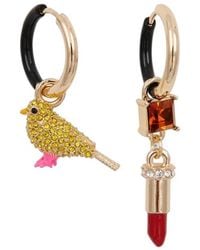 Essentiel Antwerp - Mismatched Charm Hoop Earrings - Lyst