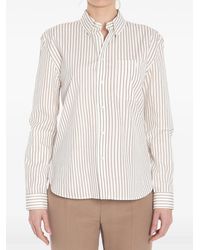 Saint Laurent - Gestreept Blouse - Lyst