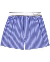 Sporty & Rich - Short À Bande Logo - Lyst