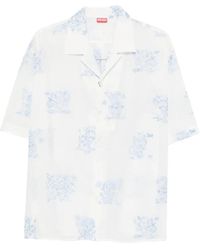 KENZO - Overhemd Met Geborduurde Dieren - Lyst