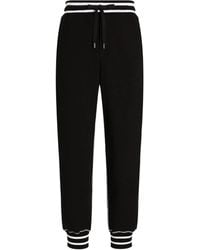 Dolce & Gabbana - Logo-Embroidered Side-Striped Track Pants - Lyst