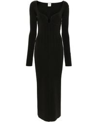 Nanushka - Seam-Detail Ribbed Midi Dress - Lyst