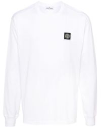 Stone Island - Logo-patch Cotton T-shirt - Lyst