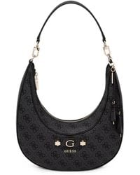 Guess - Lindsey Monogram-Print Curved Tote Bag - Lyst