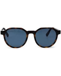Lacoste - Tortoiseshell-Effect Geometric-Frame Sunglasses - Lyst