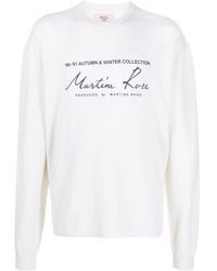 Martine Rose - Logo-print Crewneck Sweatshirt - Lyst