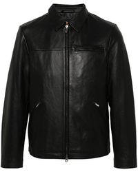 BOGGI - Leather Shirt Jacket - Lyst
