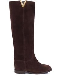 Via Roma 15 - Bottines En Daim À Détail De V - Lyst