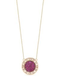 Officina Bernardi - 18Kt Large Senzatempo Ruby And Diamond Necklace - Lyst