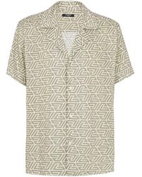 Balmain - All-over geometric-print shirt - Lyst