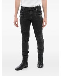 Balmain - Slim-fit Biker Jeans - Lyst