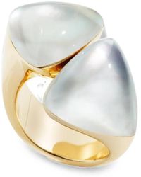 Vhernier - Freccia Rock Crystal And Mother-Of-Pearl Ring - Lyst