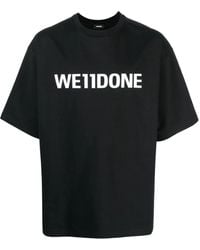 we11done - Logo-Print Cotton T-Shirt - Lyst