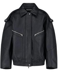 Frankie Shop - Hudson Faux-Leather Bomber Jacket - Lyst