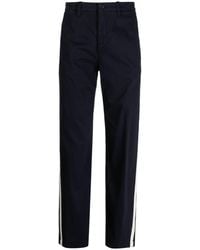 Lacoste - Straight-leg Striped Chino Trousers - Lyst