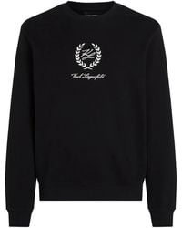 KARL LAGERFELD - Embroidered-Logo Sweatshirt - Lyst