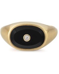 Pascale Monvoisin - 9kt Yellow Gold Orso Onyx And Diamond Ring - Lyst
