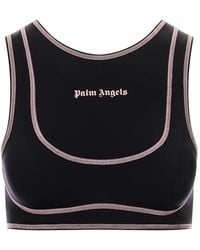 Palm Angels - Logo-Print Contrast-Stitch Tank Top - Lyst