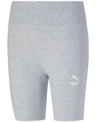 PUMA - Classic Tight 7" Logo-Print Shorts - Lyst