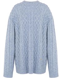 Moschino - Cable Knit Virgin Wool Jumper - Lyst