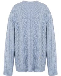 Moschino - Cable Knit Virgin Wool Jumper - Lyst