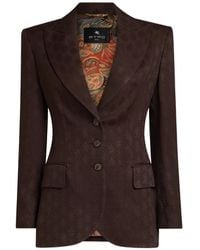 Etro - Blazer Met Jacquard - Lyst