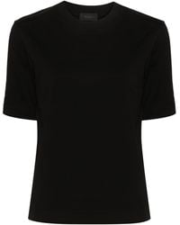 Moncler - Katoenen T-shirt Met Logo-reliëf - Lyst