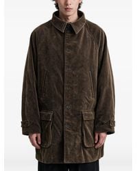 Yohji Yamamoto - Corduroy-Texture Single-Breasted Coat - Lyst