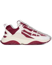 Amiri - Bone Runner Appliquéd Leather And Mesh Low-top Trainers - Lyst