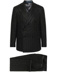 Polo Ralph Lauren - Double-breasted Pinstriped Wool Suit - Lyst