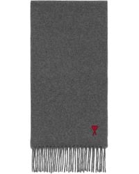 Ami Paris - Sjaal Met Geborduurd Logo - Lyst