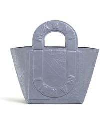 Marni - Logo-embossed Leather Tote Bag - Lyst