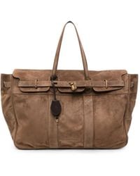 Brunello Cucinelli - Suede Tote Bag - Lyst